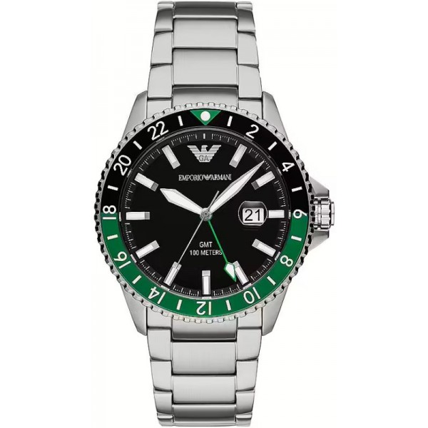 Emporio Armani Steel Mens Watch AR11589 GMT Image of the Emporio Armani Steel Mens Watch AR11589 GMT