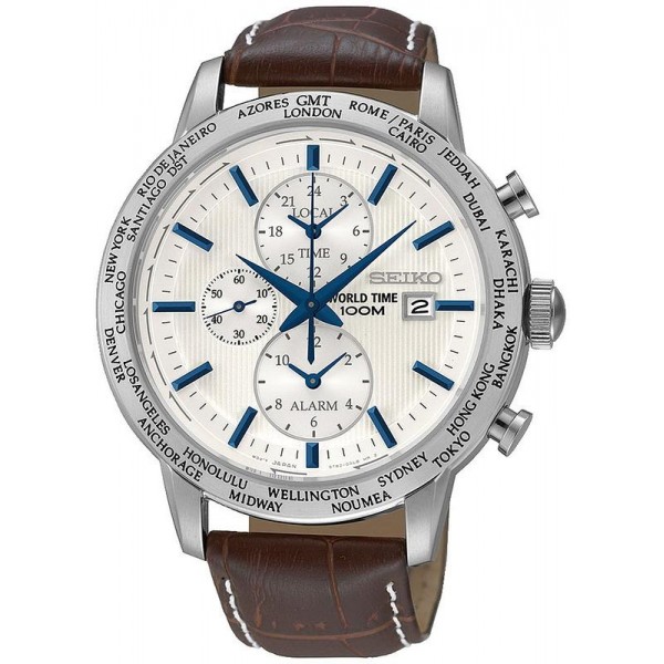 Buy Seiko Men's Watch World Time Chronograph Alarm Quartz SPL051P1