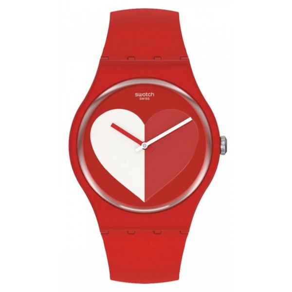 Swatch Ladies Watch New Gent Half <3 White SO29Z112 Buy Swatch Ladies Watch New Gent Half <3 White SO29Z112