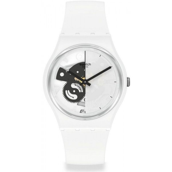 Swatch Unisex Watch Gent Live Time White SO31W101 Buy Swatch Unisex Watch Gent Live Time White SO31W101