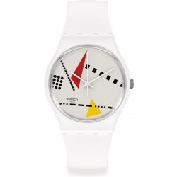Swatch Unisexuhr Gent Whi_Mem M SO31W106
