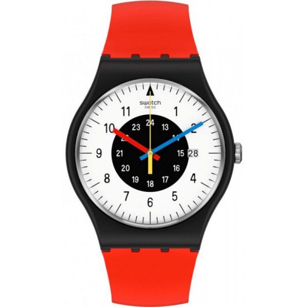 Swatch Unisex Watch New Gent Rouge & Noir SO32B401-STD Buy Swatch Unisex Watch New Gent Rouge & Noir SO32B401-STD