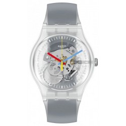Swatch Unisexuhr New Gent Clearly Black Striped SUOK157