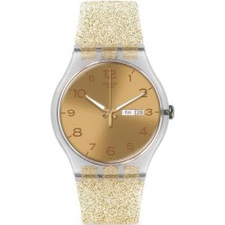 Swatch Women's Watch New Gent Golden Sparkle SUOK704
