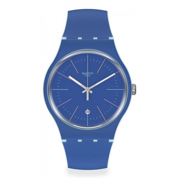 Swatch Unisex Watch New Gent Blue Layered SUOS403 Buy Swatch Unisex Watch New Gent Blue Layered SUOS403