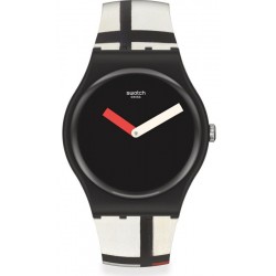 Swatch Uhr Centre Pompidou Red, Blue and White, by Piet Mondrian SUOZ344