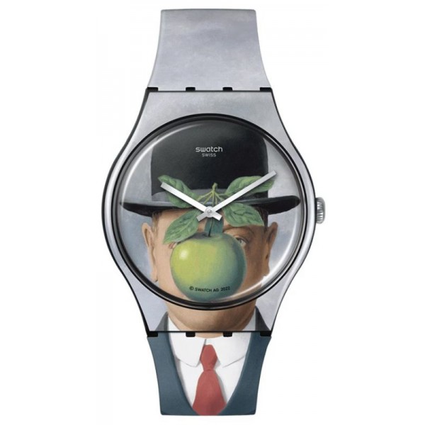 Reloj Swatch Le Fils de lHomme by Rene Magritte SUOZ350 Comprar Reloj Swatch Le Fils de lHomme by Rene Magritte SUOZ350