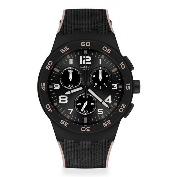 Swatch Mens Watch Chrono Plastic Black Cord SUSB106 Buy Swatch Mens Watch Chrono Plastic Black Cord SUSB106