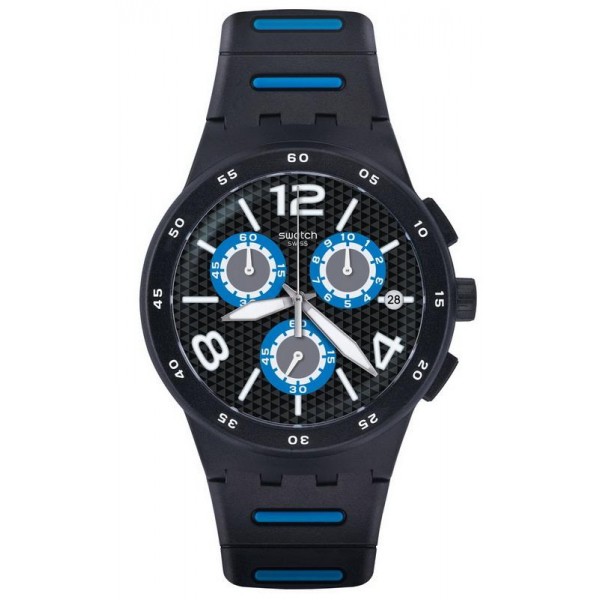 Swatch Men's Watch Chrono Plastic Black Spy SUSB410 Buy Swatch Men's Watch Chrono Plastic Black Spy SUSB410
