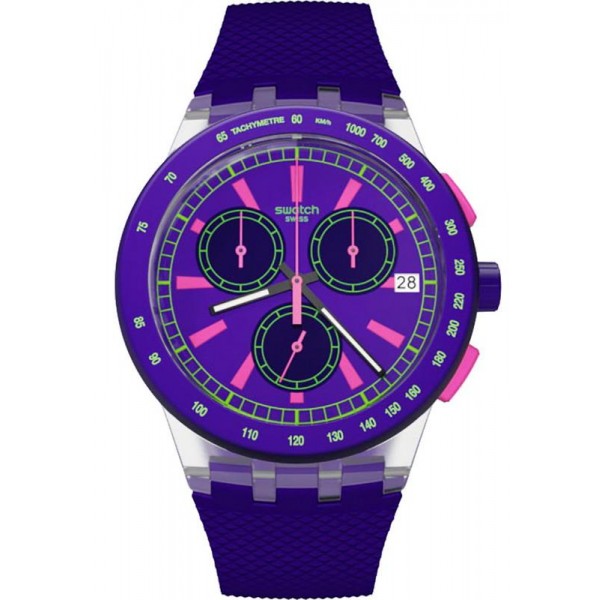 Swatch Unisex Watch Chrono Plastic Purp-Lol SUSK400 Buy Swatch Unisex Watch Chrono Plastic Purp-Lol SUSK400