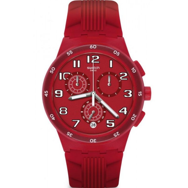 Swatch Unisex Watch Chrono Plastic Red Step SUSR404 Buy Swatch Unisex Watch Chrono Plastic Red Step SUSR404