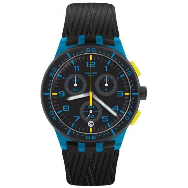 Swatch Unisex Watch Chrono Plastic Blue Tire SUSS402 Buy Swatch Unisex Watch Chrono Plastic Blue Tire SUSS402