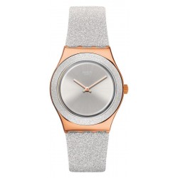 Swatch Ladies Watch Irony Medium Grey Sparkle YLG145