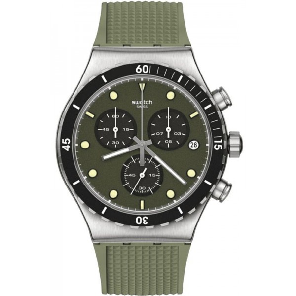 Swatch Mens Watch Irony Chrono Back In Khaki YVS488 Buy Swatch Mens Watch Irony Chrono Back In Khaki YVS488