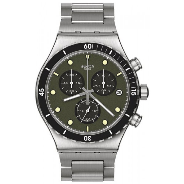Swatch Mens Watch Irony Chrono Back In Khaki YVS488G Buy Swatch Mens Watch Irony Chrono Back In Khaki YVS488G